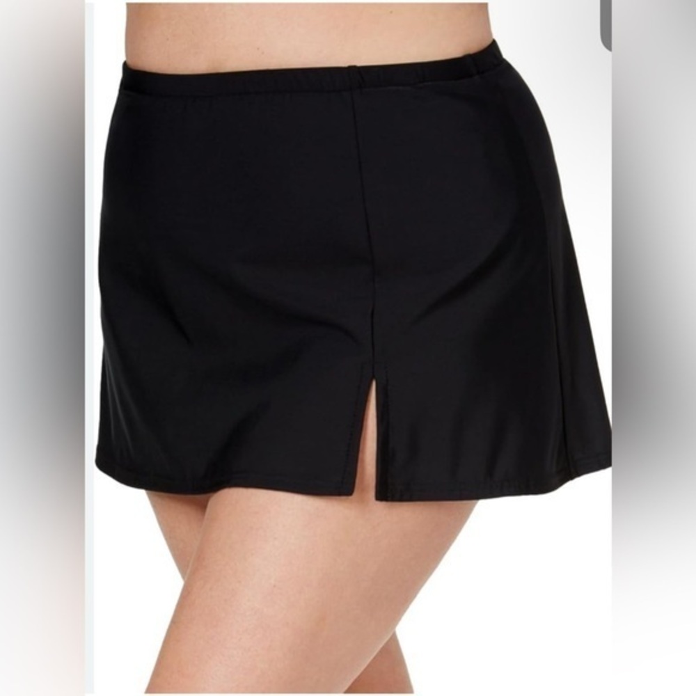 Swim Solutions Black Swim Skirt Plus Curve NWT 20W #2155